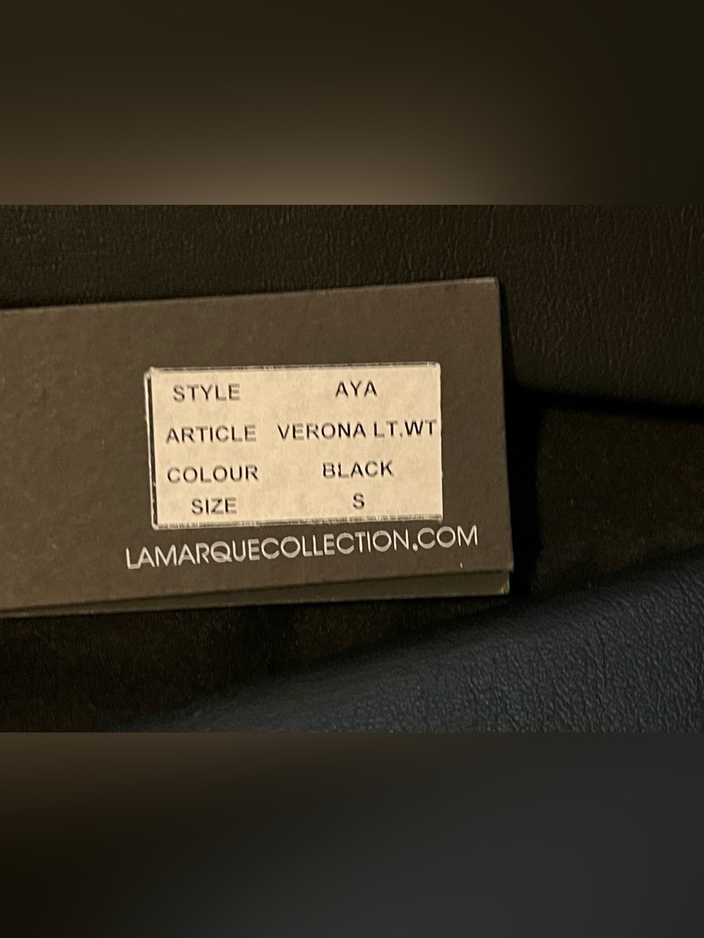 NWT Lamarque Cropped Leather Aya Verona Black Drape Jacket Size Small - Picture 5 of 8